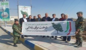 مراسم کاشت درخت در محل شهرک صنعتی عباس آباد شهرستان پاکدشت   