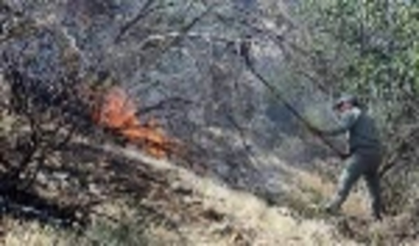 اطفاء آتش در پارک ملی خجیر