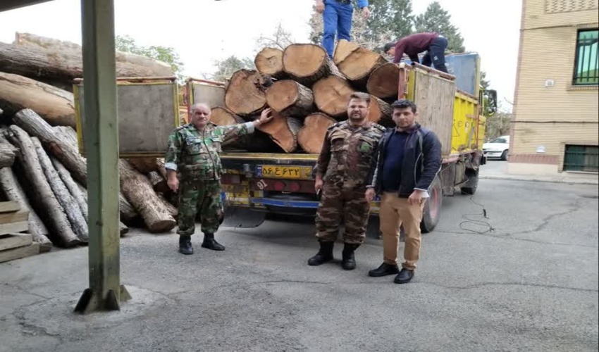 کشف و ضبط 4000 کیلو گرم چوب قاچاق در شهرستان بهارستان