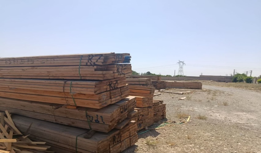 پلمب محل دپوی ۲۰۰ مترمکعب چوب‌آلات مشکوک به قاچاق در رباط‌کریم با دستور مقام تعزیرات